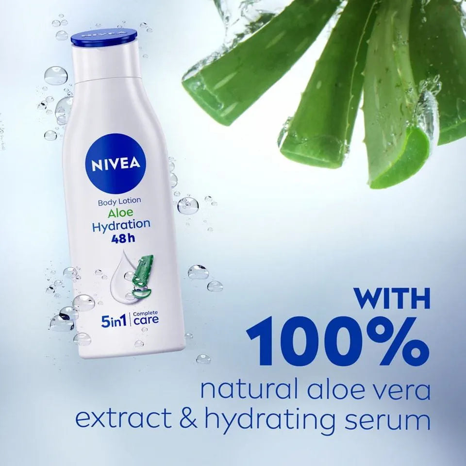 NIVEA Aloe Vera Body Lotion Moisturiser 48H 625ml