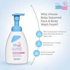 Sebamed Baby Face & Body Wash Foam 400ml