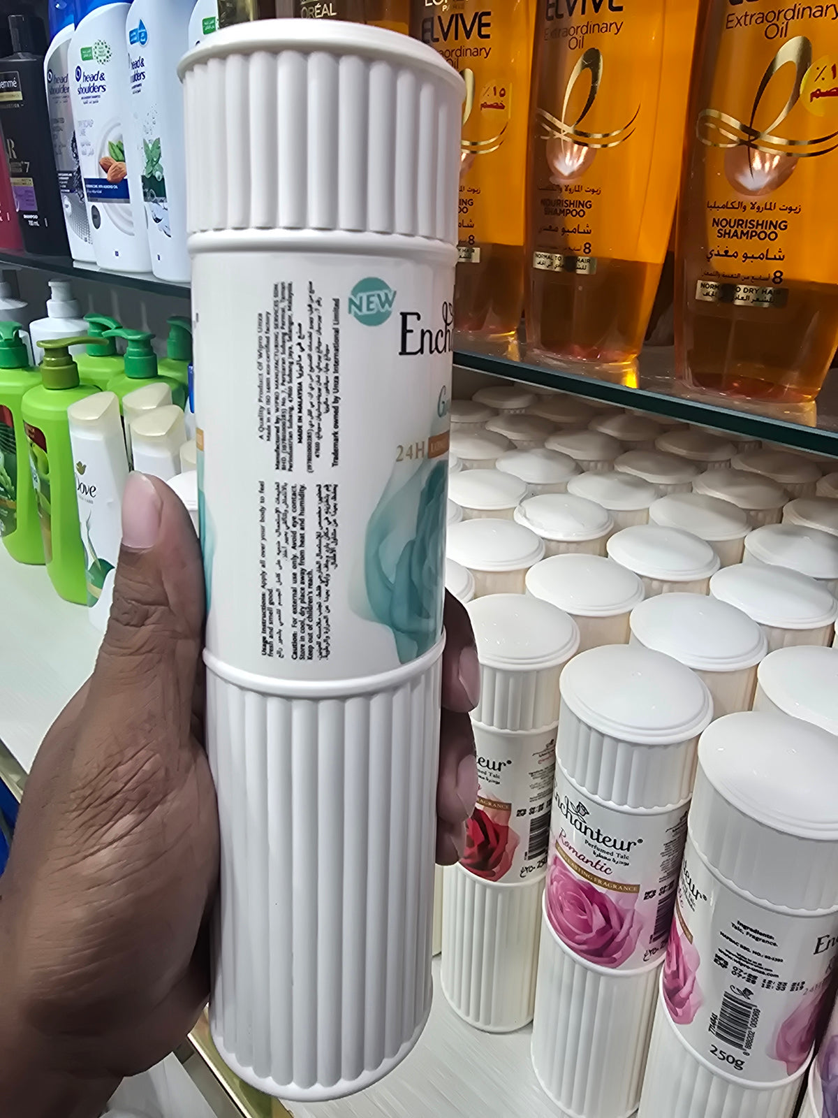 Enchanteur Perfumed Talc Powder Gorgeous 250g (Long-Lasting Fragrance)