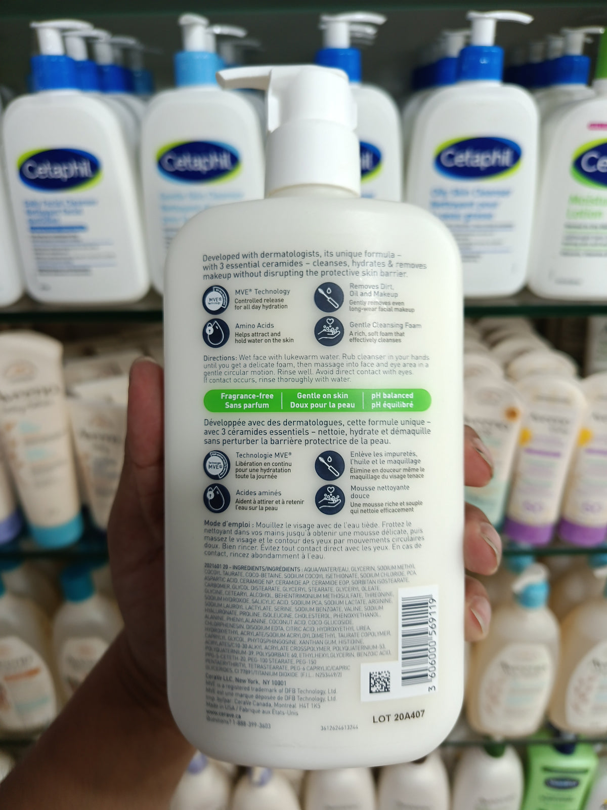 Cerave Hydrating Cream to Foam Cleanser for Normal to Dry Skin 562ml (Made in USA)