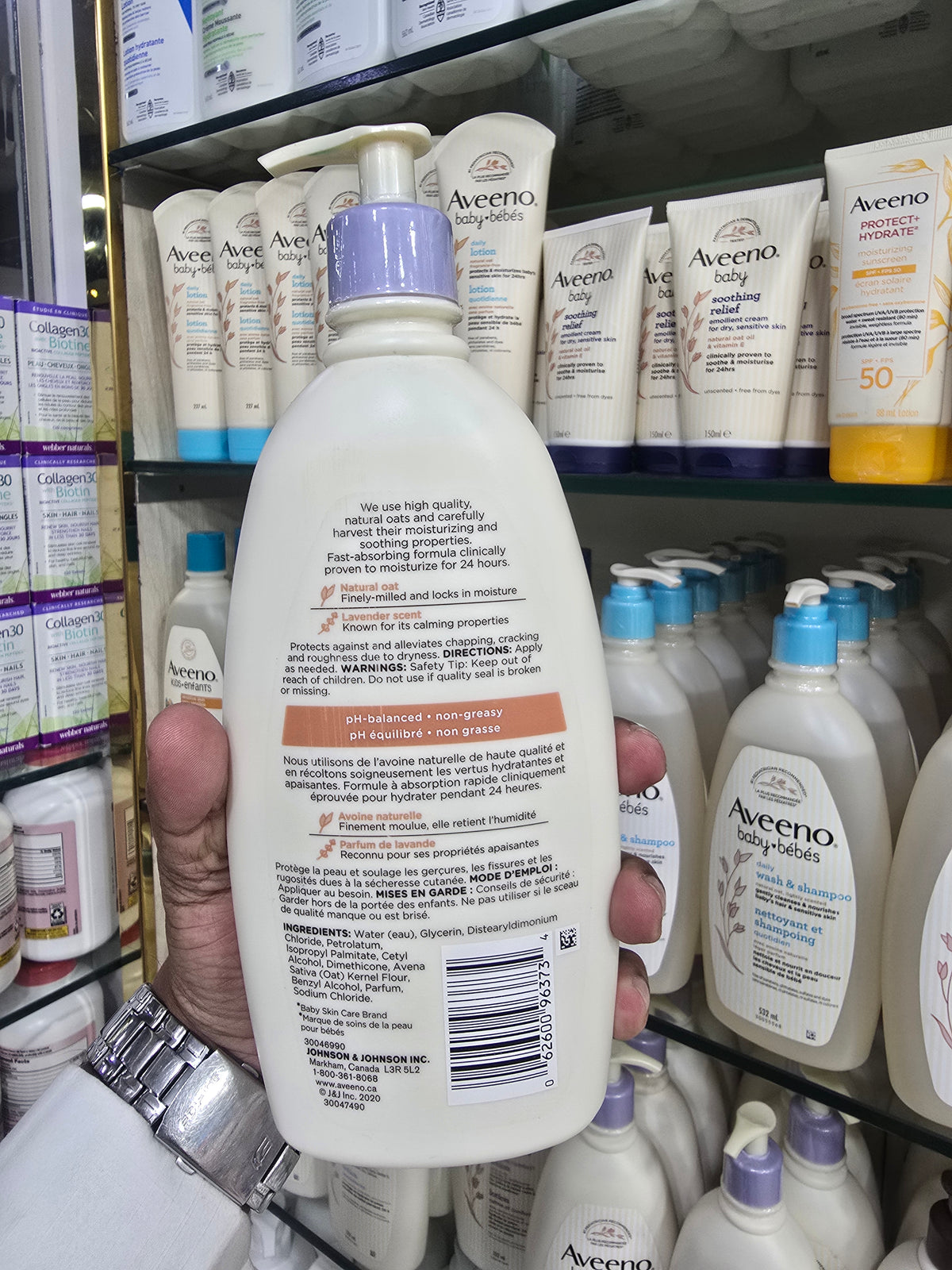 Aveeno Baby Calming Comfort Moisturizing Lotion with Natural Oat Lavender & Vanilla Scent 532ml