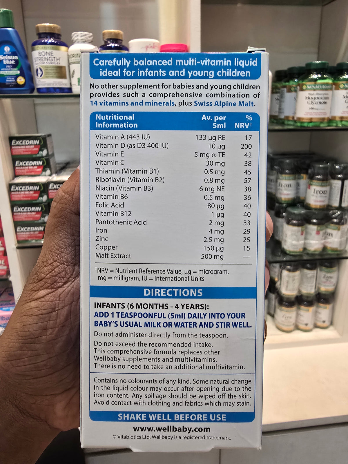 Vitabiotics Wellbaby Multi-Vitamin Liquid 6 Months to 4 Years 150ml