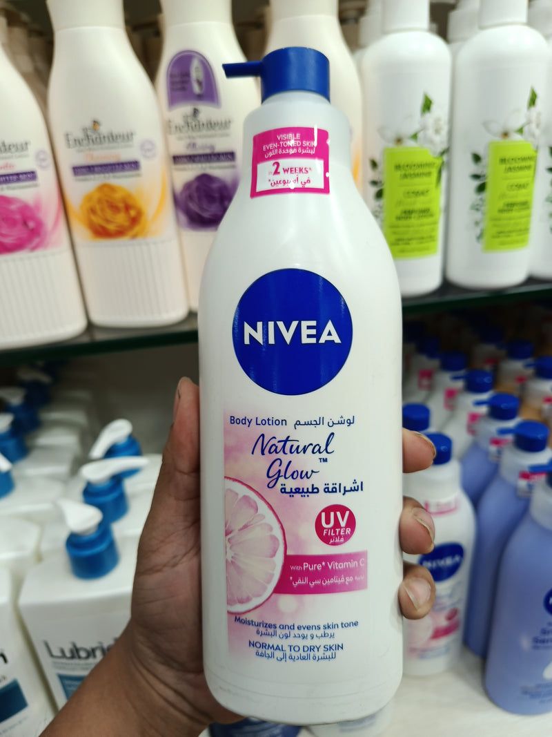 Nivea Rich Nourishing Body Lotion Natural Glow 400ml- Made in spain