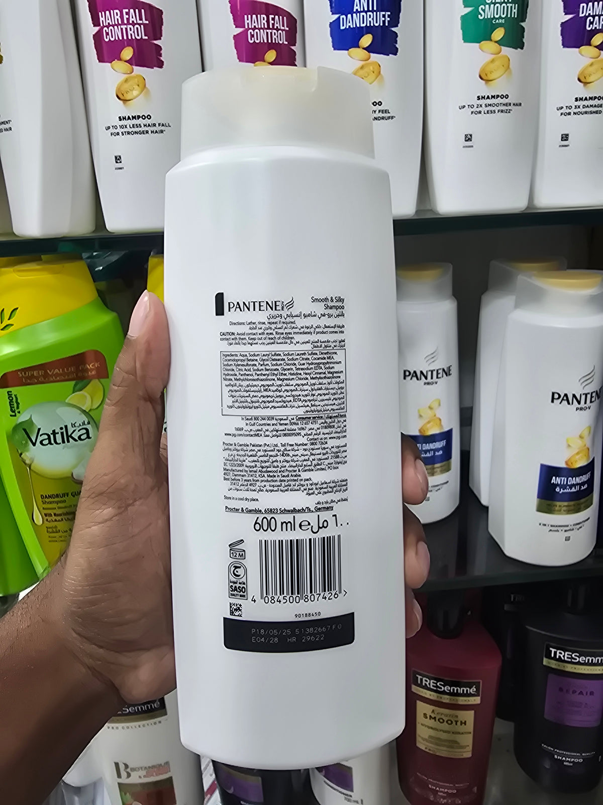 Pantene Pro V Smooth & Silky Shampoo 600ml