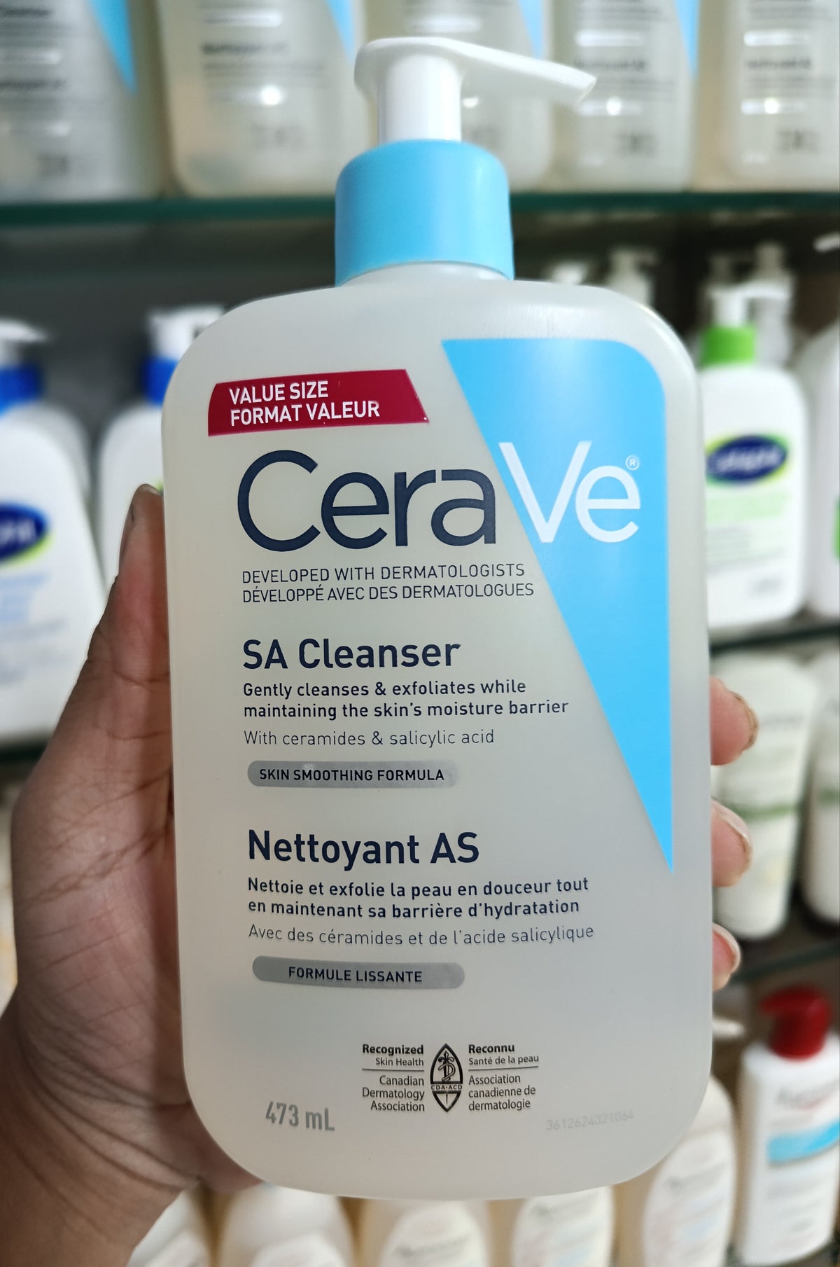 CeraVe SA Cleanser Skin Soothing Formula for Smooth & Soft Skin 473 ml- Uk version