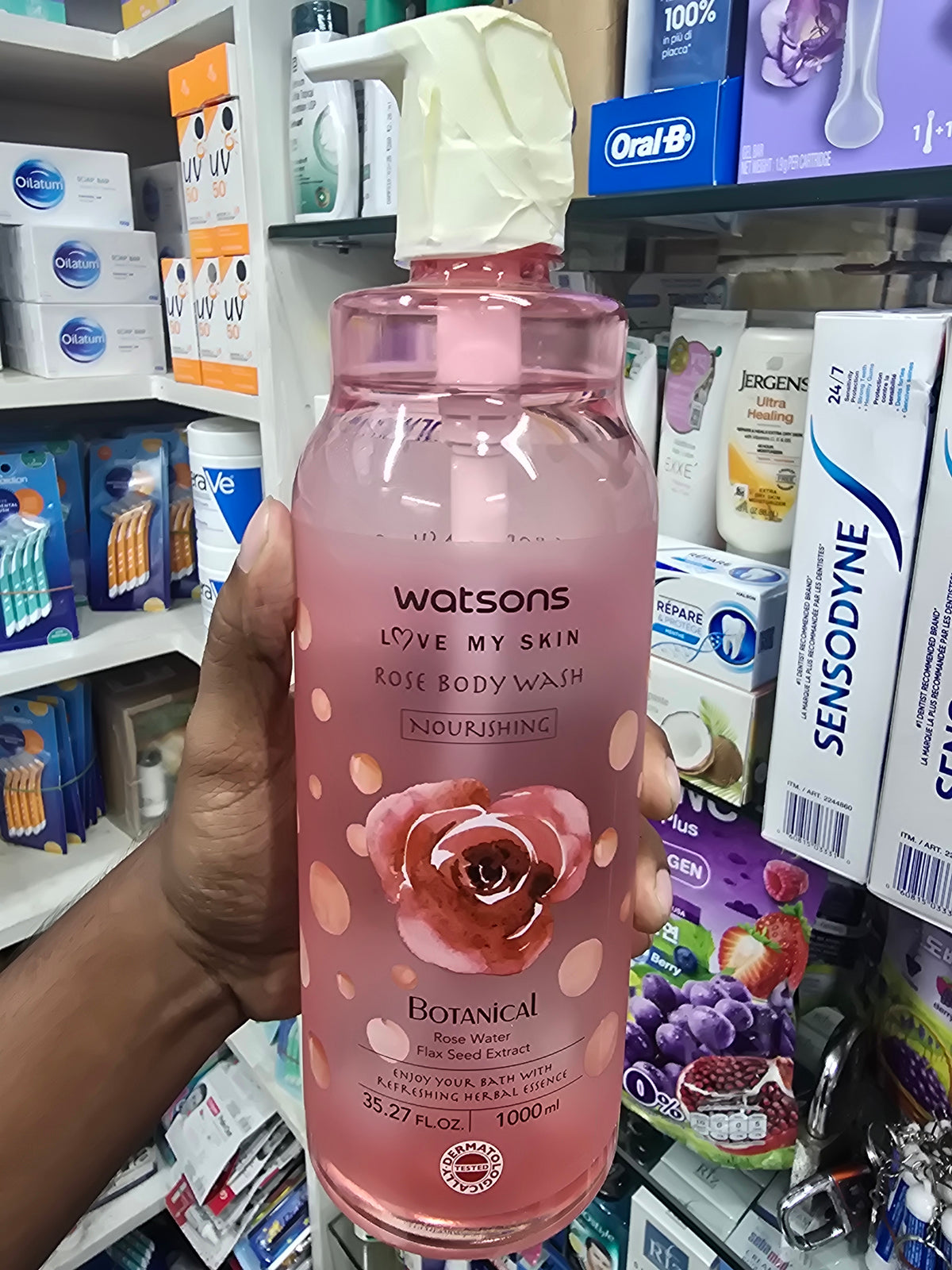 Watsons Botanical Nourish Rose Body Wash 1000ml