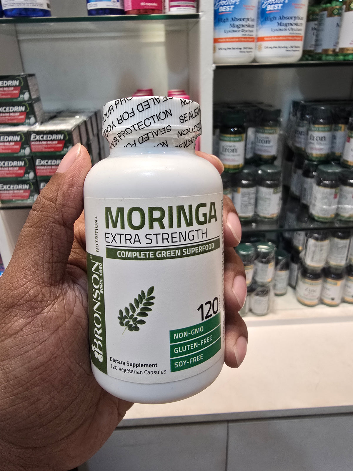 Bronson Moringa Extra Strength (120 Vegetarian Capsules)