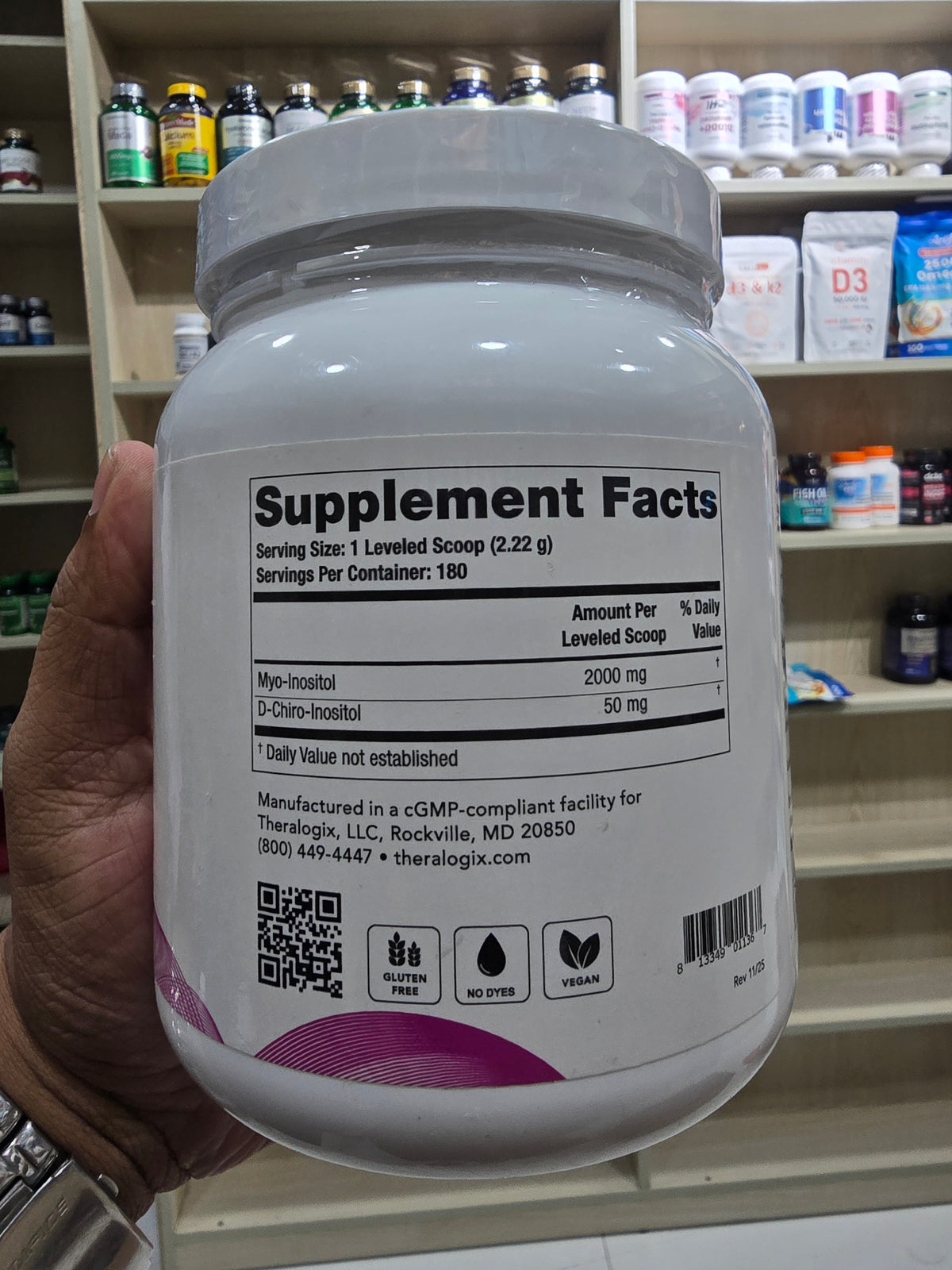 Theralogix Ovasitol Inositol Powder – 400 gram