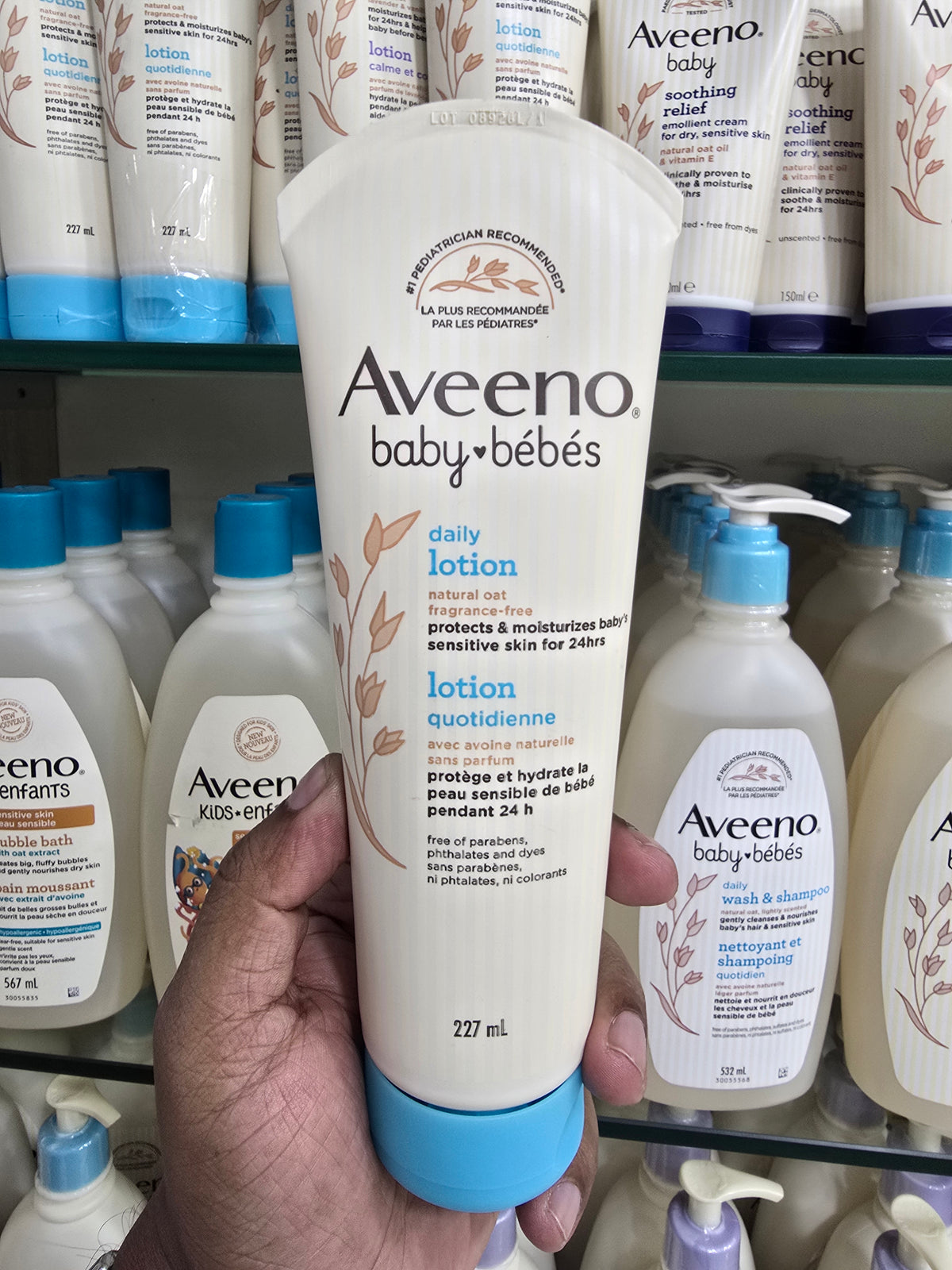 Aveeno Baby Bebes Daily Lotion With Natural oat, Fragrance-free 227ml