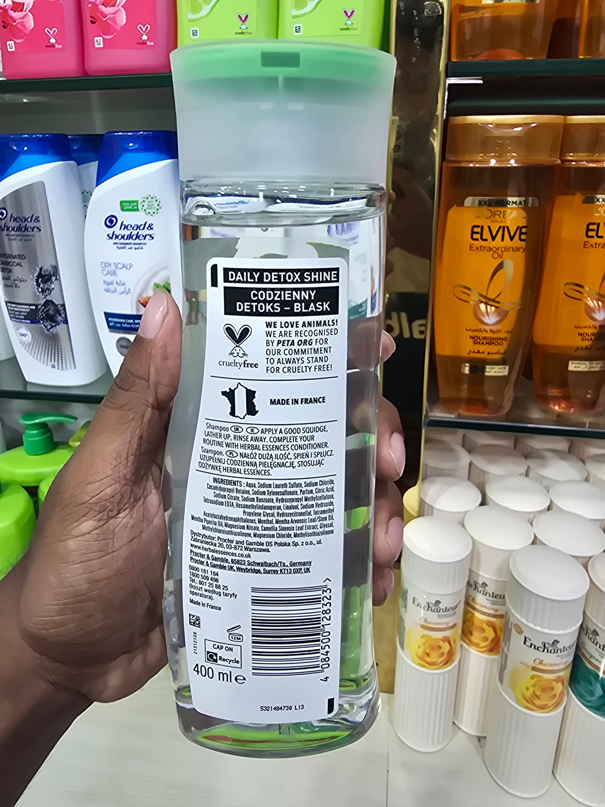 Herbal Essences Daily Detox Shine White Tea & Mint Shampoo 400ml (Uk Version)