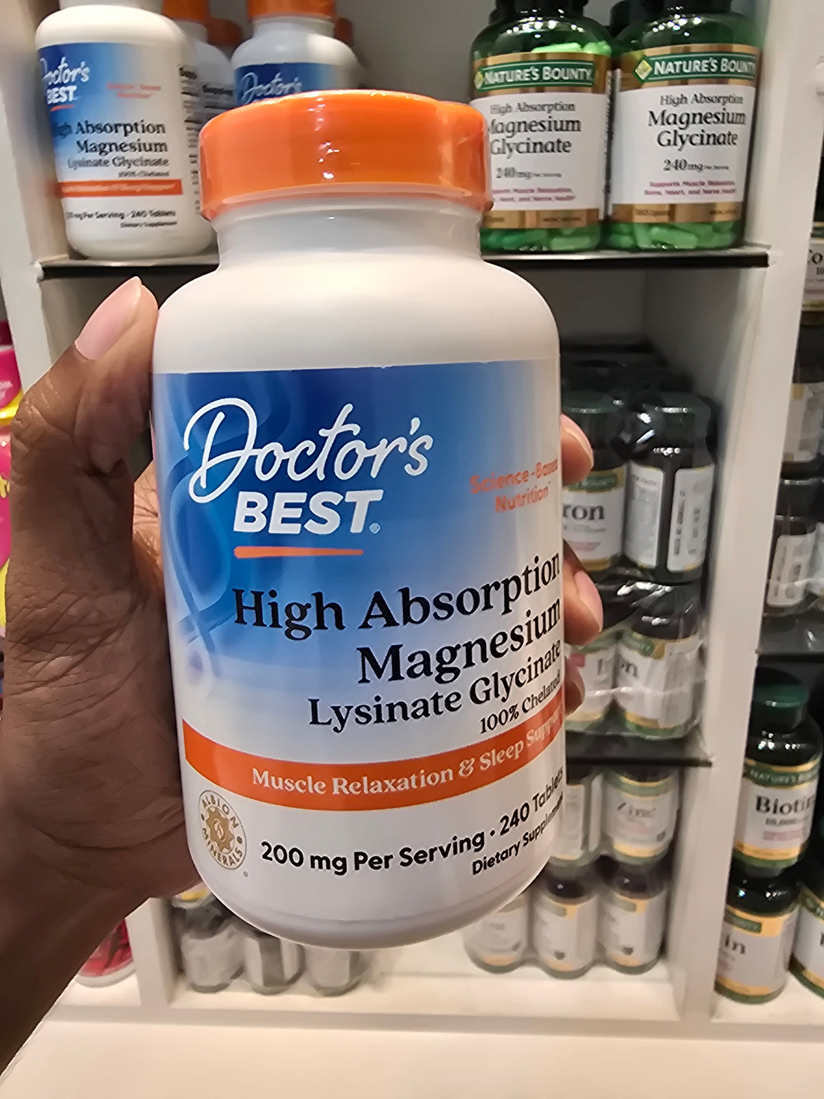 Doctor's Best, High Absorption Magnesium, 200mg, 240 Tablets