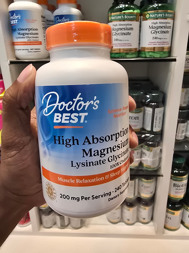 Doctor's Best, High Absorption Magnesium, 200mg, 240 Tablets