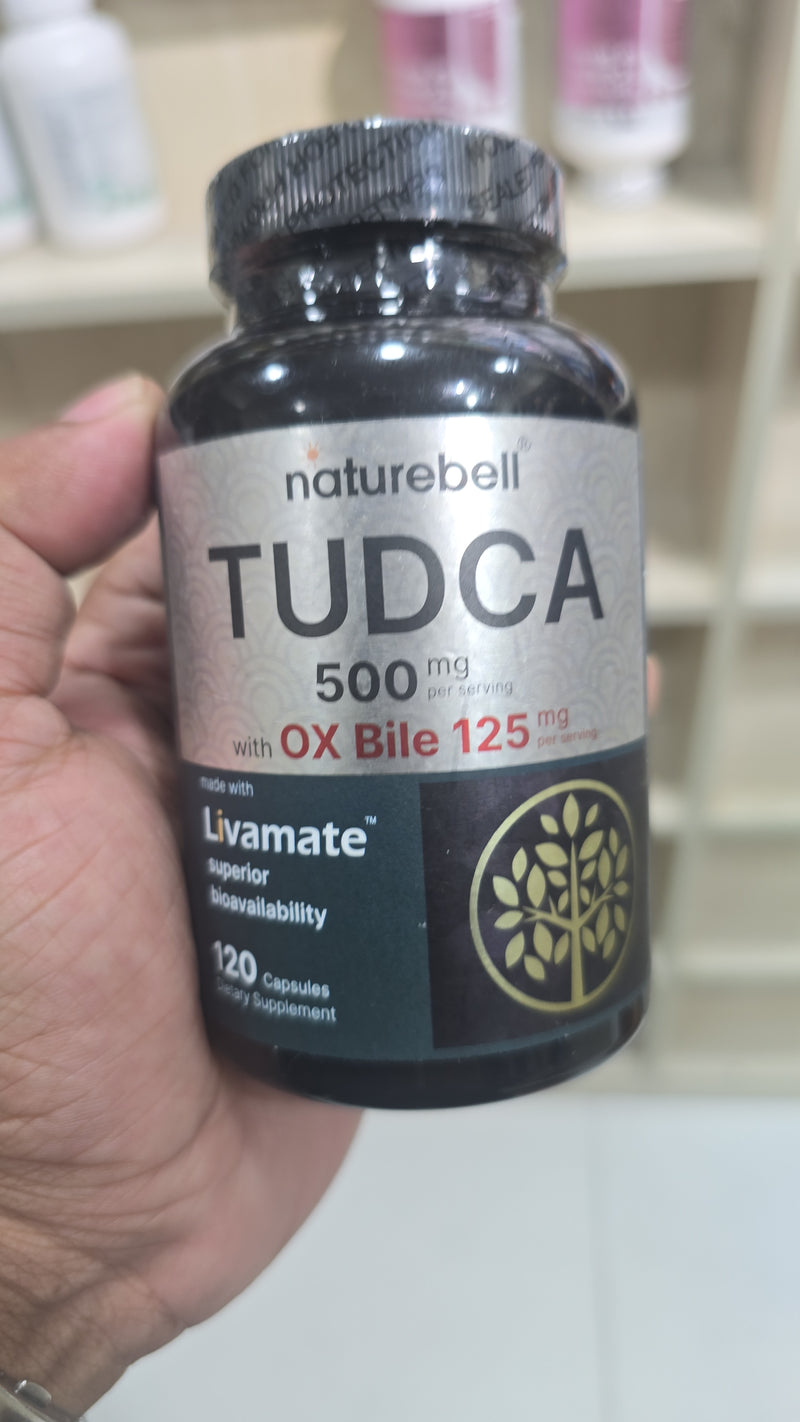 TUDCA 500mg with OX Bile 125mg Per Serving, 120 Capsules