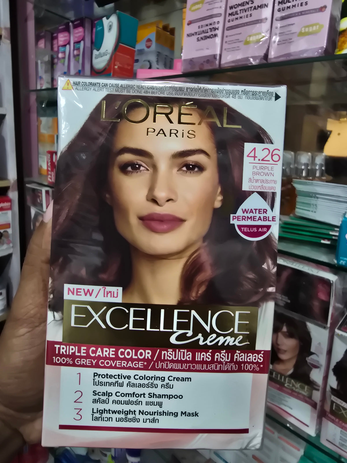L’Oreal Paris Excellence Creme Permanent Hair Color Purple Brown 4.26
