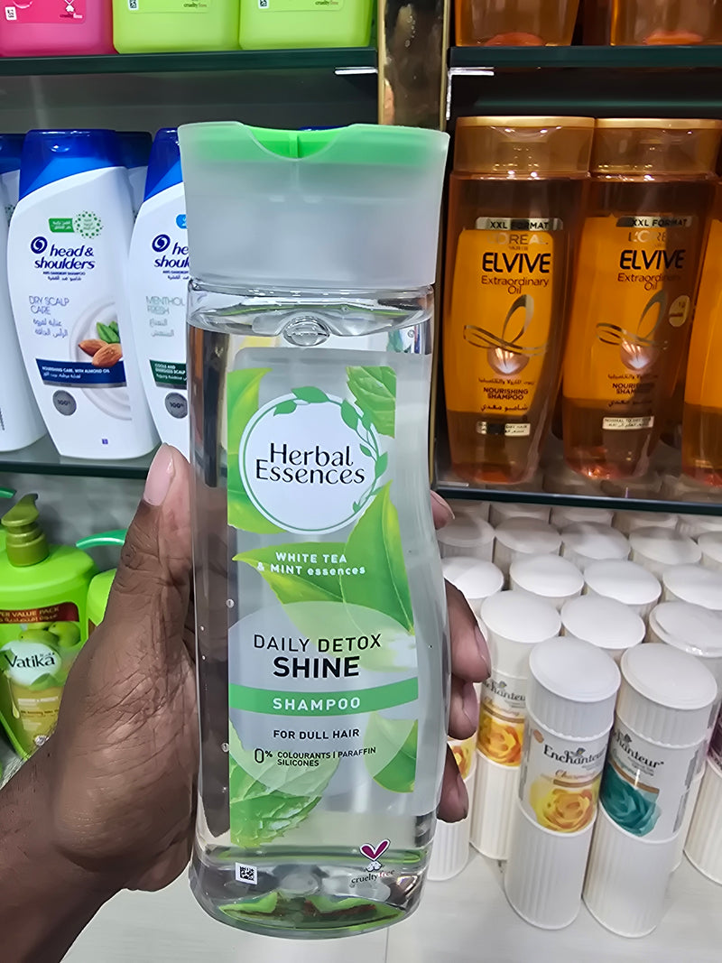 Herbal Essences Daily Detox Shine White Tea & Mint Shampoo 400ml (Uk Version)