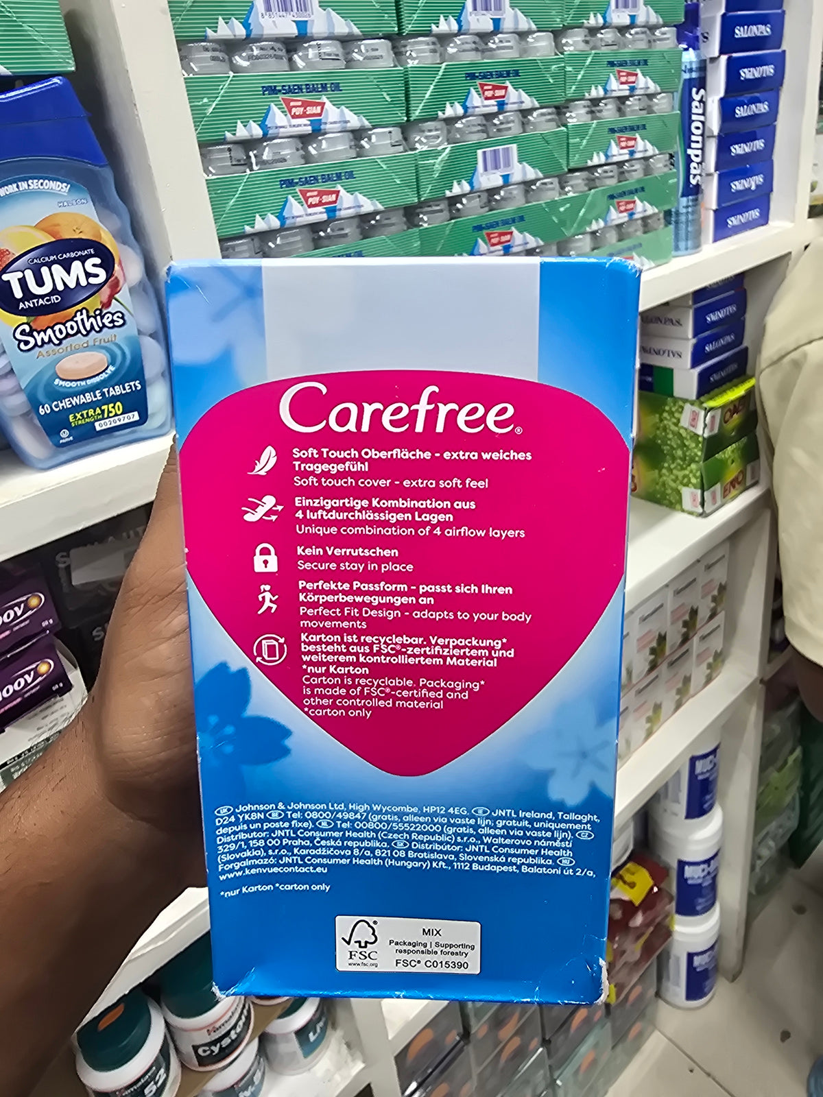 Carefree Cotton Aloe Sanitary Pads IFW, 20-pack