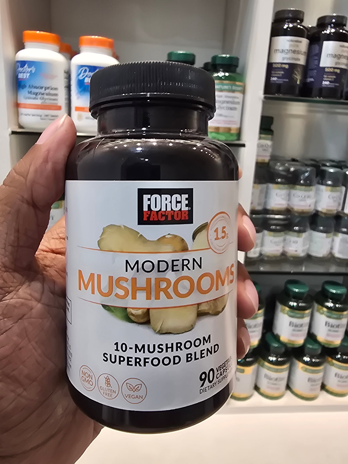 Force Factor Modern Mushrooms 10-Mushroom Superfood Blend (90 Vegetable Capsules)
