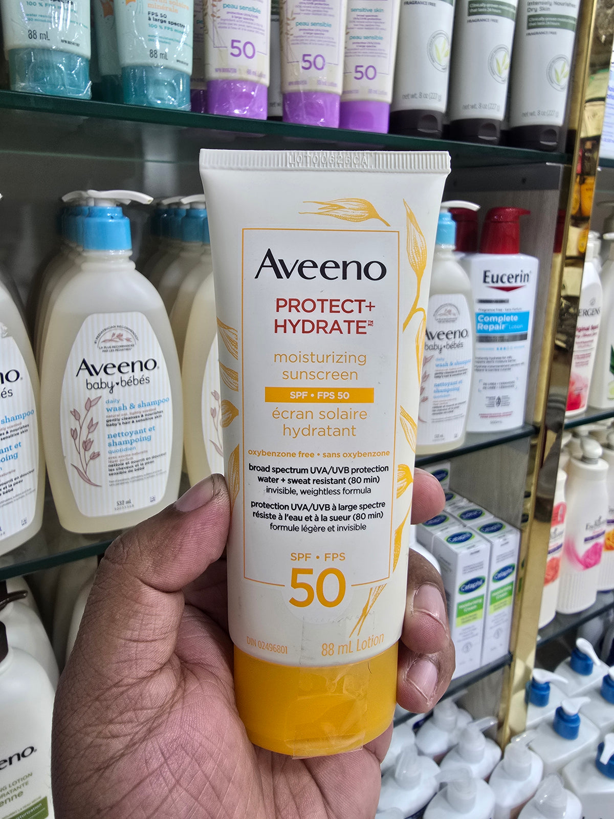 Aveeno Protect and Hydrate Moisturizing Sunscreen Lotion SPF 50 (88ml)