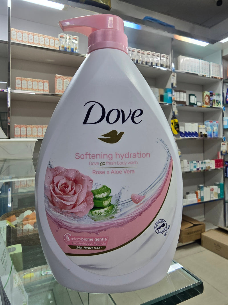 Dove Go Fresh Softening Hydration Body Wash with Rose & Aloe Vera 1L