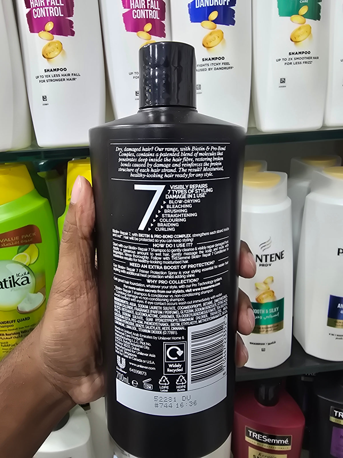 Tresemme Biotin Repair 7 Black Shampoo, 700 ML
