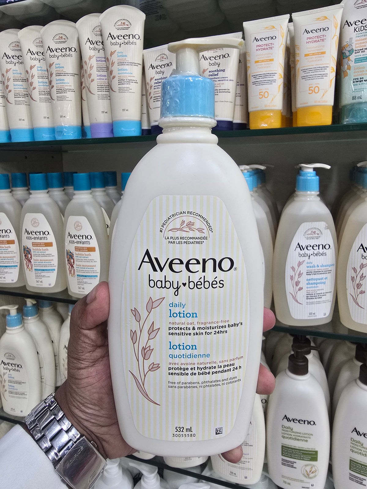 Aveeno Baby Daily Lotion 532ml Prebiotic Oat Fragrance-Free (Canada)