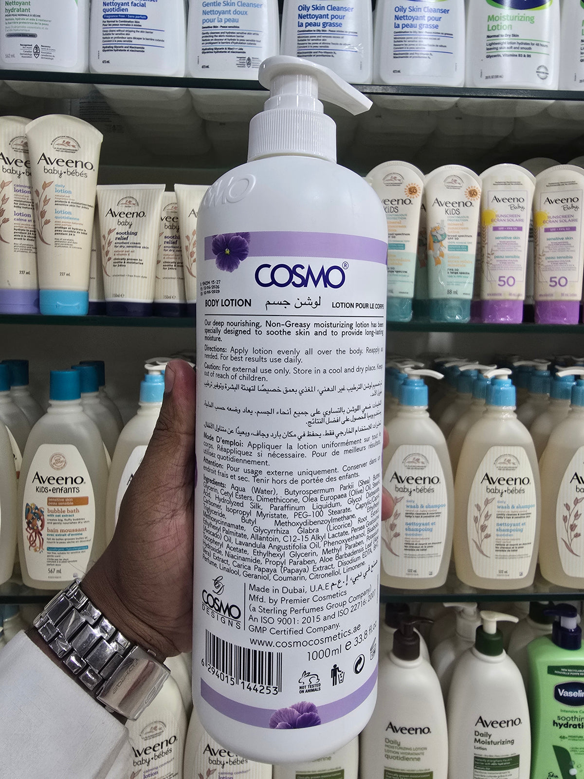 Cosmo Beaute Soothing Lavender Perfumed Body Lotion with Aloe Vera and Vitamin E