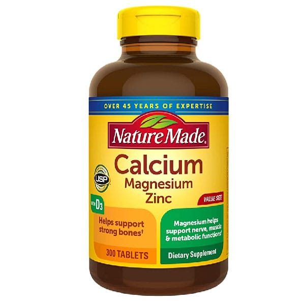 Nature Made Calcium Magnesium Oxide Zinc with Vitamin D3 300 Tablets