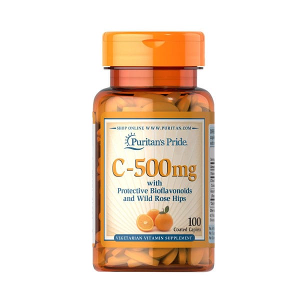 Puritan's Pride Vitamin C-500 mg with Bioflavonoids & Rose Hips 100 Tablets