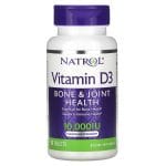 Natrol Vitamin D3, Bone & Joint Health, Maximum Strength, 10,000 IU 60 Tablets