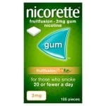 Nicorette FruitFusion 2mg Nicotine Gum 105 pieces (Stop Smoking Aid)