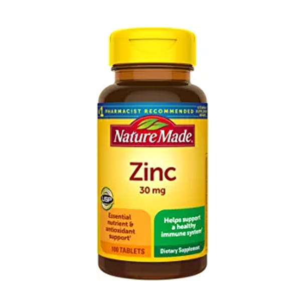 Nature Made Zinc 30 mg, Dietary Supplement for Immune Health and Antioxidant Support, 100 Tablets Nature Made Zinc 30 mg, Dietary Supplement for Immune Health and Antioxidant Support, 100 Tablets