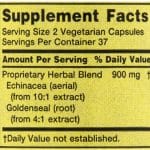 Spring Valley Echinacea Goldenseal Blend 900 mg 75 Capsules