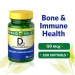 Spring Valley Vitamin D3 (2000 IU) 200 Softgels - Image 2