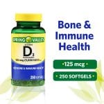 Spring Valley Vitamin D3 (5000 IU) 2500 Softgels - Image 4