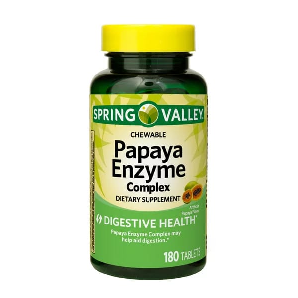 Spring Valley Papaya Enzyme Complex Chewable 180 Tablets Spring Valley Papaya Enzyme Complex Chewable 180 Tablets