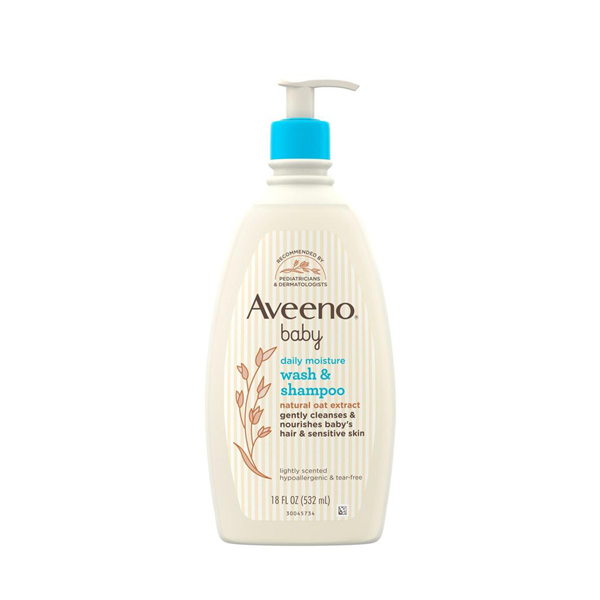Aveeno Baby Daily Moisture Wash & Shampoo 532ml