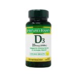 Nature’s Bounty High Potency Vitamin D3 – 1,000 IU (25 mcg) – 120 Softgels