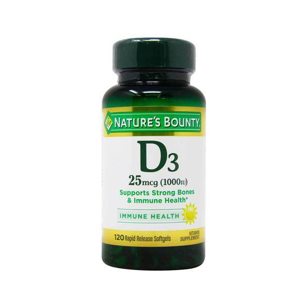 Nature’s Bounty High Potency Vitamin D3 – 1,000 IU (25 mcg) – 120 Softgels Nature’s Bounty High Potency Vitamin D3 – 1,000 IU (25 mcg) – 120 Softgels