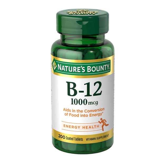 Nature’s Bounty Vitamin B12 Tablets, 1000 mcg, 200 Coun Nature’s Bounty Vitamin B12 Tablets, 1000 mcg, 200 Coun