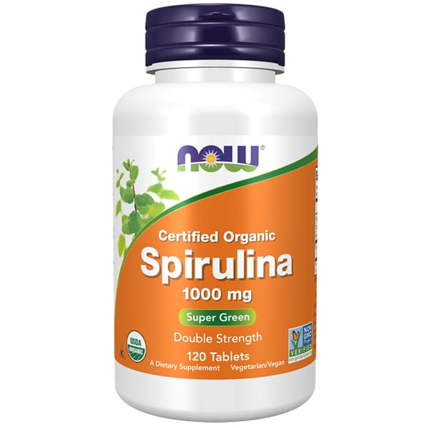 Now Foods Spirulina Double Strength 1000 mg Organic 120 Tablets Now Foods Spirulina Double Strength 1000 mg Organic 120 Tablets