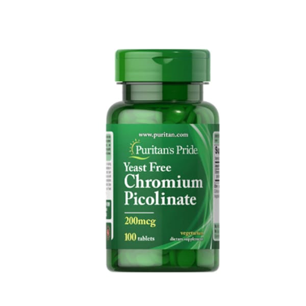 Puritan's Pride Chromium Picolinate 200 mcg Yeast Free 100 Tablets Puritan's Pride Chromium Picolinate 200 mcg Yeast Free 100 Tablets