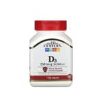 21st Century, Vitamin D3, 250 mcg (10,000 IU), 110 Tablets
