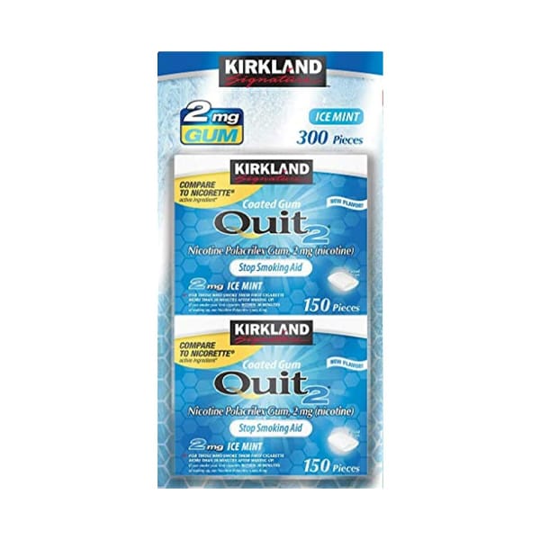 Kirkland Signature Quit Ice Mint Gum 2mg 300 Pieces Kirkland Signature Quit Ice Mint Gum 2mg 300 Pieces