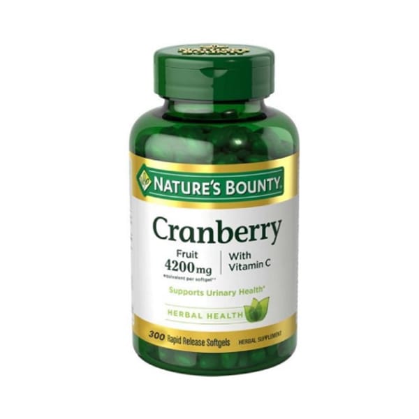 Nature's Bounty Cranberry with Vitamin C 4200mg 300 Softgels Nature's Bounty Cranberry with Vitamin C 4200mg 300 Softgels