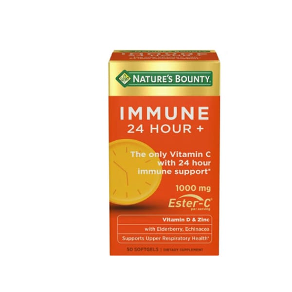 Nature's Bounty Immune 24 Vitamin C, D & Zinc for Immune Support, 1000 mg 50 Softgels Nature's Bounty Immune 24 Vitamin C, D & Zinc for Immune Support, 1000 mg 50 Softgels