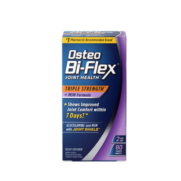 Osteo Bi-Flex Triple StrengthΔ with MSM, Glucosamine, 80 Coated Tablets Osteo Bi-Flex Triple StrengthΔ with MSM, Glucosamine, 80 Coated Tablets