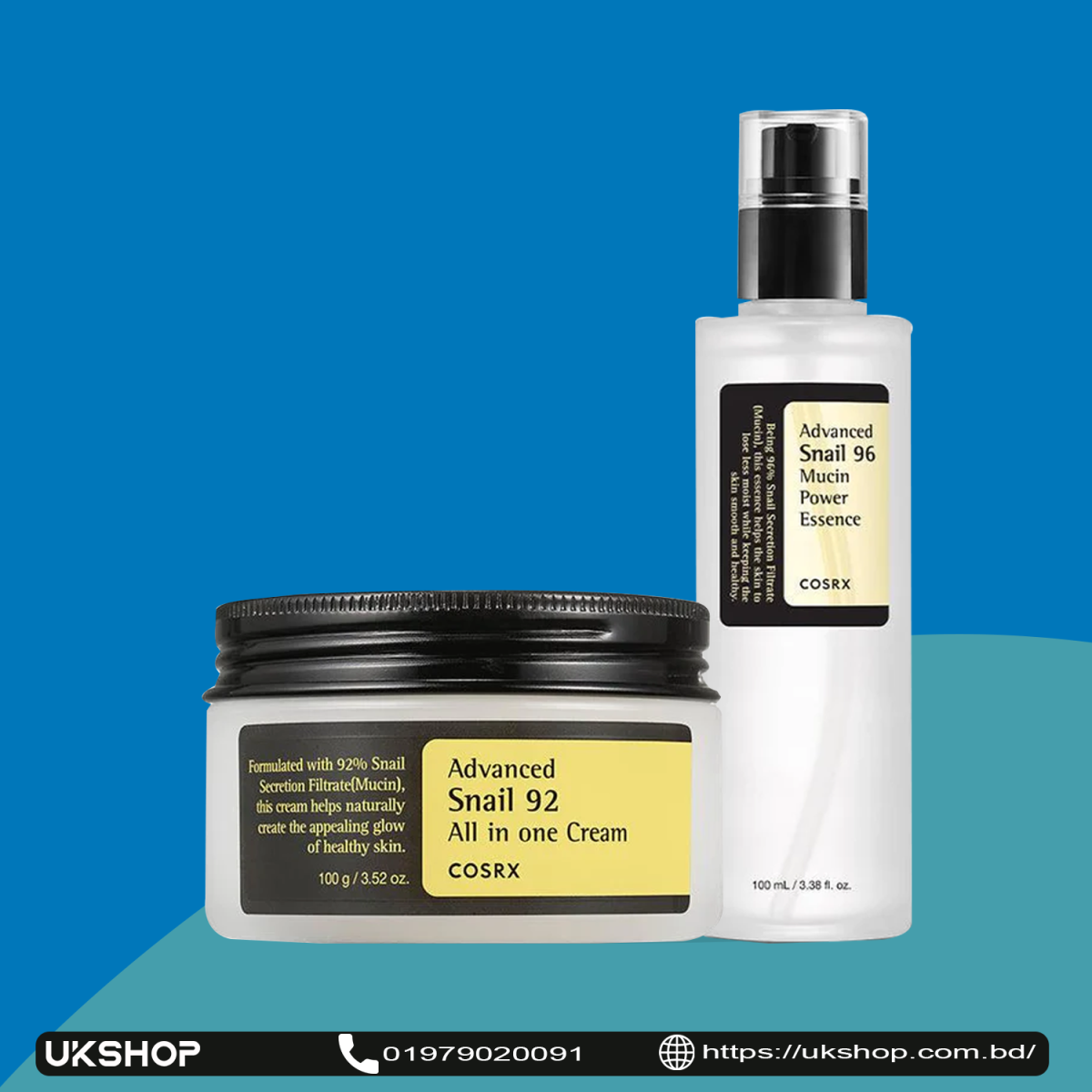 COSRX SNAIL ESSENCE+ SNAIL CREAM COMBO
