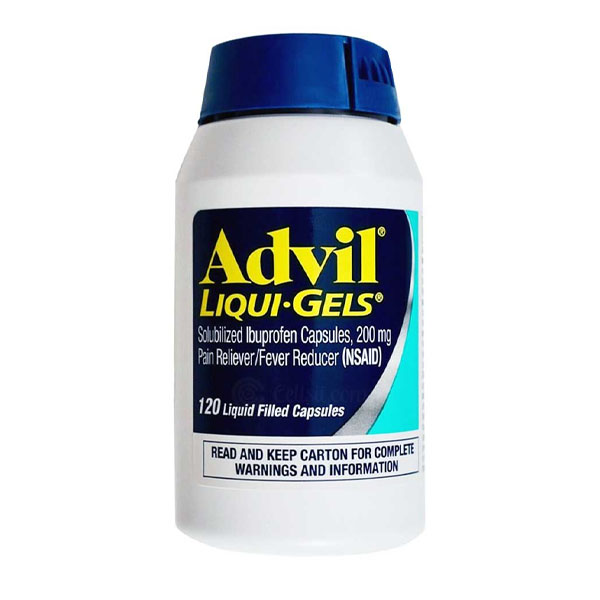 Advil Liqui-Gels Pain Reliever 120 Capsules in bd