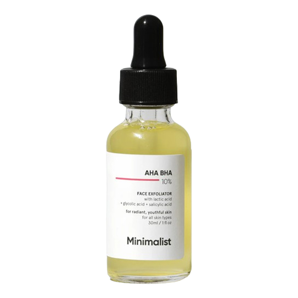 Minimalist AHA BHA 10% Face Exfoliator 30ml in bd