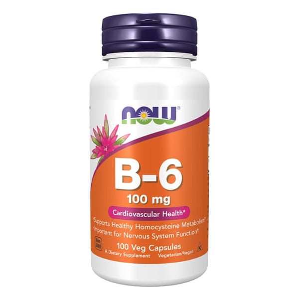 Now Vitamin B-6 100 mg Veg Capsules in bd